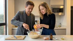 El secreto para un budín de durazno sin harina que sí queda esponjoso en microondas