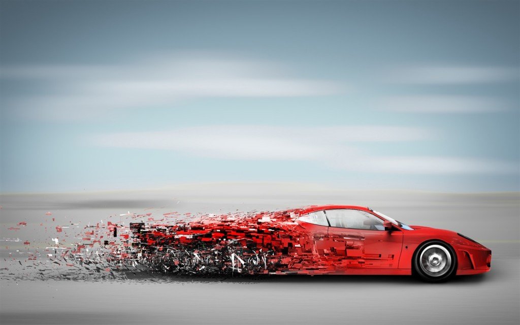 Red-sports-car-in-high-speed-running-debris-creative_1440x900